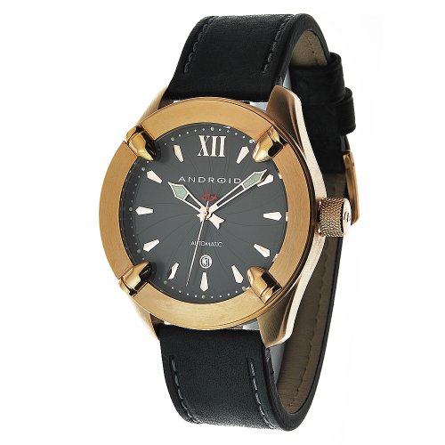 Android Men's AD483BRK Revolver Automatic Ion-Plating Rose-Tone Bezel Watch