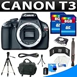 Canon EOS Rebel T3 Digital Slr Camera (Body) + 16gb Camera Accessory Kit
