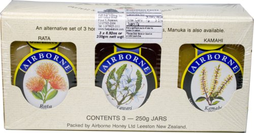 New Zealand Premium Honey Gift Pack (Green) by Airborne Honey Ltd.