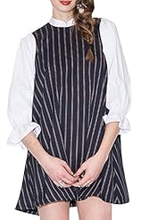 A-line Pleated Striped Print Club Dress/Wedding Party Dress 