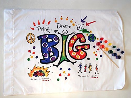 THINK BIG "Powerful Pillow" Pillowcase Painting Kit - creativity and positive reinforcement for a Bright Future!