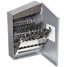 Precision Twist C29R40C High Speed Steel Short Length Drill Bit Set, Black Oxide Finish, 135 Degree Point, Inch, 29 piece, 1/16" to 1/2" x 64ths