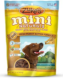Zuke's Mini Naturals Dog Treats, Fresh Peanut Butter Formula, 16-Ounce Zuke's Mini Naturals Dog Treats, Fresh Peanut Butter Formula, 16-Ounce