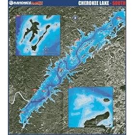 NAVIONICS PAPER TN: CHEROKEE LAKE SOUTH HOTMAPS by Navionics