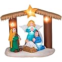 Lighted Airblown Nativity Scene - 7'