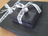 from ALLSTUFF SLATE PLACEMATS AND COASTERS SET OF 6 PLUS 2 FREE TEALIGHT RUNNERS AND TEALIGHTS