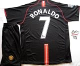 MANCHESTER United RONALDO Soccer Jersey Away Black (FREE Shorts)
