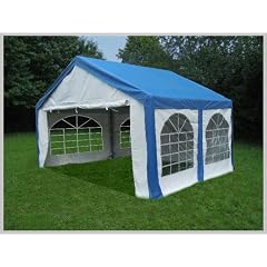 Pavillon Pavillion Festzelt Partyzelt Modular Pro PE 3x4 4x3 3x4m 4x3m MIT Fenster blau