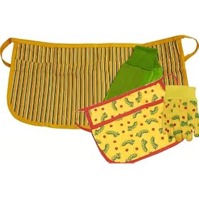 Midwest P7-18 Me and My Little Helper Garden Apron and Gloves 4-Piece Combo Pack from Garden Gloves
