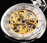【BROWN】ブラウン MONTRES モントレス 機械式 手巻き 懐中時計 925J-SV-GD