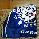 Connecticut Huskies (UConn) Stripes Series Royal Plush Blanket Throw
