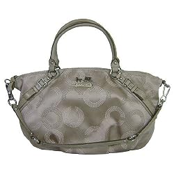 Coach Madison Signature Dotted Sophia Convertiable Satchel Bag Purse 15957 Khaki