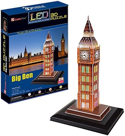 Fashion Toy 3D Jigsaw Puzzle Big Ben Educational Fancy Toy Brown