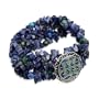 Sterling Silver Ocean Gem Beaded Stretch Bracelet