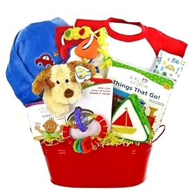 Bucket 'o Fun New Baby Boy Gift Basket