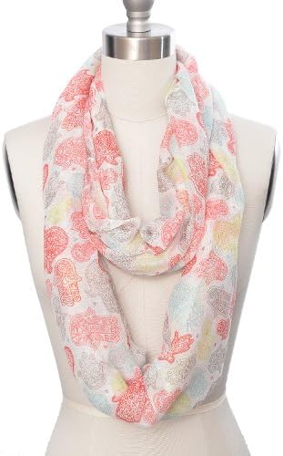 Hamsa Hand Pattern Infinity Scarf (Mixed Color)