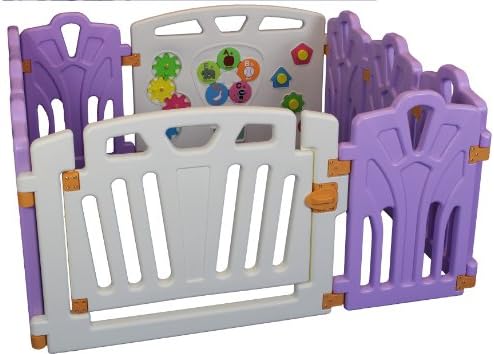 Puzzle and Beep Fun Baby Playpen, Kid Play Zone - 10 Panels (purple) 12.69sq.ft, Purple