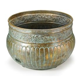 Handmade Zephyrhills Brass Garden Hose Pot Planter by Garden Planters