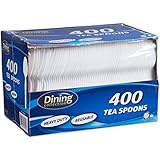 White Plastic Tea Spoons 400ct