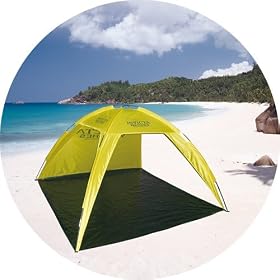 GSI Quality Waterproof Fishing Tent And Mat , Family Beach Shelter, With Fiberglass Frame And Carrying Case - Protects From Sun And UV Rays