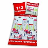 Herding 445172050 Bettw&auml;sche Fun Coll.Feuerwehr 80 x 80 + 135 x 200 cm; Linon