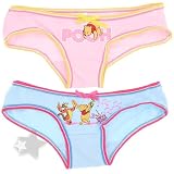 Winnie the Pooh Set of Two Pink and Blue Panties for Juniors