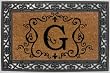 Monogram Coir Doormat Insert with Rubber Base Frame - G Monogram Coir Doormat Insert with Rubber Base Frame - G