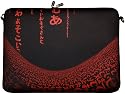 DIGITTRADE LS109-15 Notebook Sleeve 39,1cm 15,4 Zoll Laptoptasche Red Matrix Neopren Schutzhuelle bis 39,6cm 15,6 Zoll wasserabweisend Anti Shock System Protection Case Neoprene