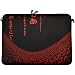 DIGITTRADE LS109-17 Red Matrix Designer Notebook Sleeve 17.3" Laptop Cover Neoprene Soft Carry Case up to 17.3 Inch Anti Shock System