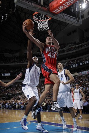 New Jersey Nets v Dallas Mavericks: Kris Humphries and Brendan Haywood Photographic Poster Print by Danny Bollinger, 24x36