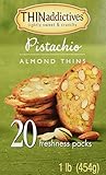 Nonni's THINaddictives Pistachio Almond Thins (One Box of 20 Freshness Packs)