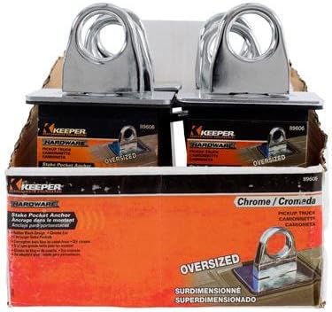 HAMPTON PROD 89606 Tie Down Anchor, Stake Pocket Mount - Chrome