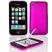 Hot Pink Rubber Feel with Lens Snap-On Cover Hard Case Cell Phone Protector for Apple iPhone i-Phone 3G