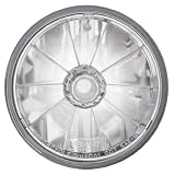 Adjure T40710 4-1 2 Pie Cut Ice Motorcycle Headlight with H4 Bulb and Bulb Cover by Adjure