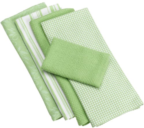DII Kitchen Essentials Kitchen Towel, Lime Zest, Set of 5