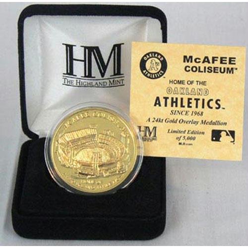 Oakland Athletics - McAfee Coliseum - 24KT Gold Commemorative Coin