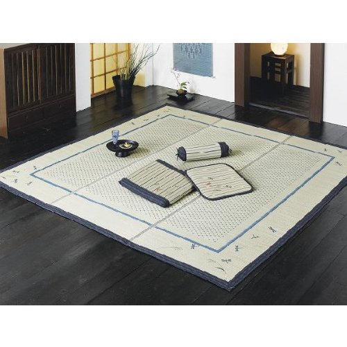 い草ラグカーペット 『DX彦とんぼ』 約230×230cm 裏フェルト貼り (#8107450) 