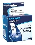 DYMO Address Labels for LabelWriters, White, 1-1/8 X 3-1/2, 350 Labels/Roll, 2 Rolls/Box, 700 Labels (30252)