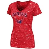 Majestic Washington Capitals Women's Official Contender V-Neck T-Shirt
