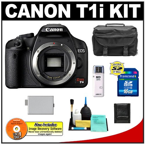 Canon EOS Rebel T1i Digital SLR Camera Body + 16GB Card + LP-E5 Battery + Case + Cameta Bonus Accessory Kit