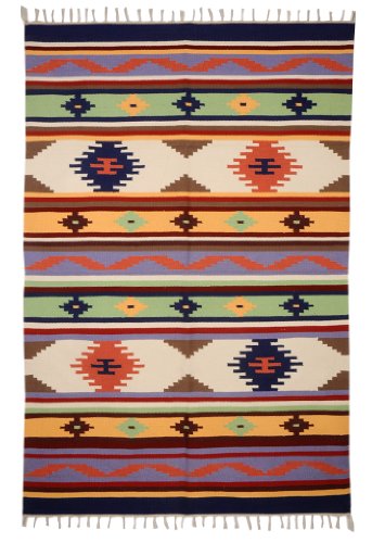 Imagen principal de Indian Traditional Area Rug-Designer Handmade Weave Cotton Yoga Mat-Modern Carpet Size 80 X 50 Inches