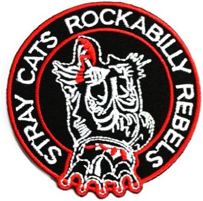 Rockabilly Rebels Stray Cats Embroidered Applique Iron on Patch T-shirt Cap Jeans Bag. New with High Quality for Your Cloth By Jupeter