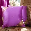 Lavender Sari Cushion Covers / Saree Pillow covers 16 X 16 Inches