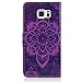Galaxy S7 Edge Case,CASELAND [Premium Flip] PU Leather Wallet Stand Protective Cover Case for Samsung Galaxy S7 Edge - Purple Flower