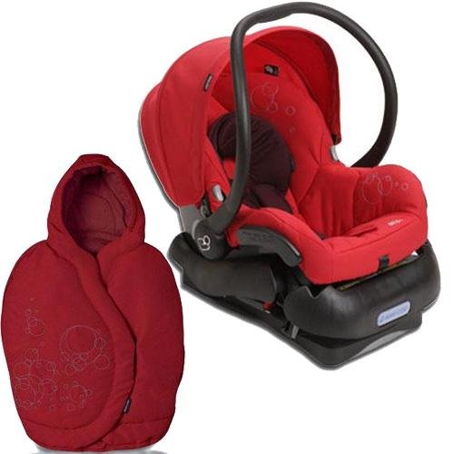 Quinny 2011 Mico Car Seat and Footmuff Set in Intense Red
