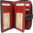 New ladies Visconti Colorado soft leather black red two tone purse wallet CD22'