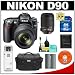 Nikon D90 Digital SLR Camera with 18-105mm AF-S DX VR + Nikon 55-200mm AF-S DX VR Zoom-Nikkor Lens + 16GB Card + EN-EL3e Battery + Case + Cameta Bonus Accessory Kit