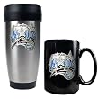 Orlando Magic Stainless Steel Travel Tumbler & Black Ceramic Mug Set - Primary Logo NBA Basketball