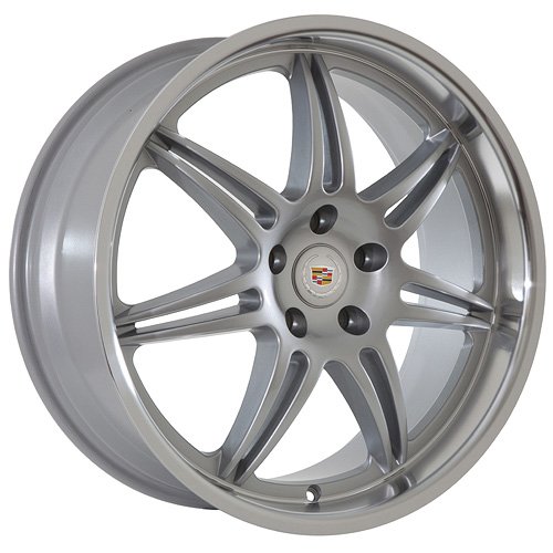 20 Cadillac Wheels Rims Silver  Polished Lip 