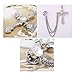 S&E Men's Vintage Floral Cross Chain Lapel Stick Wedding Suit Tuxedo Corsage Brooch Pin